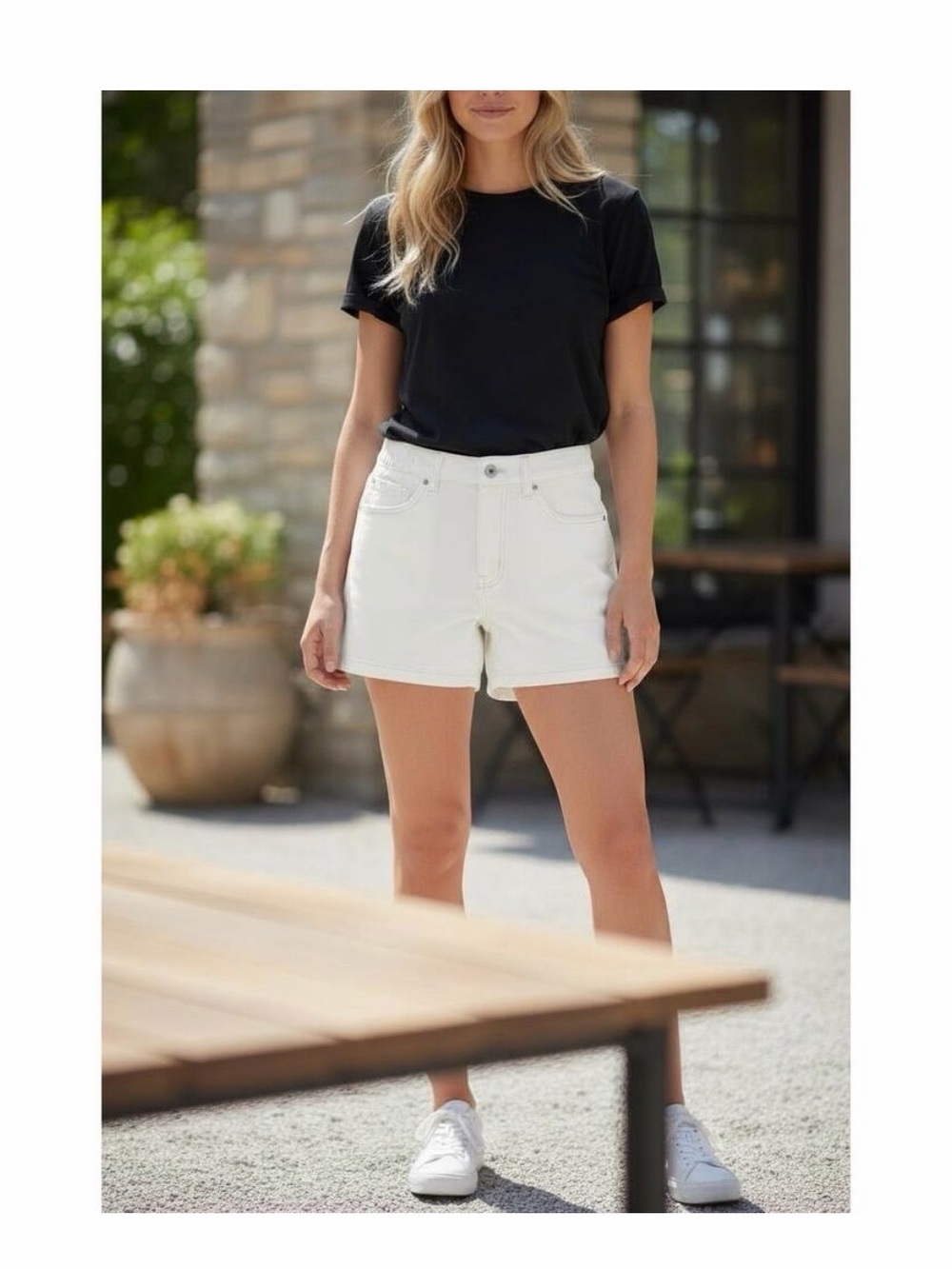 SANCTUARY Shorts Size 28 NEW Sunny Flashback Short Chalk Cream White